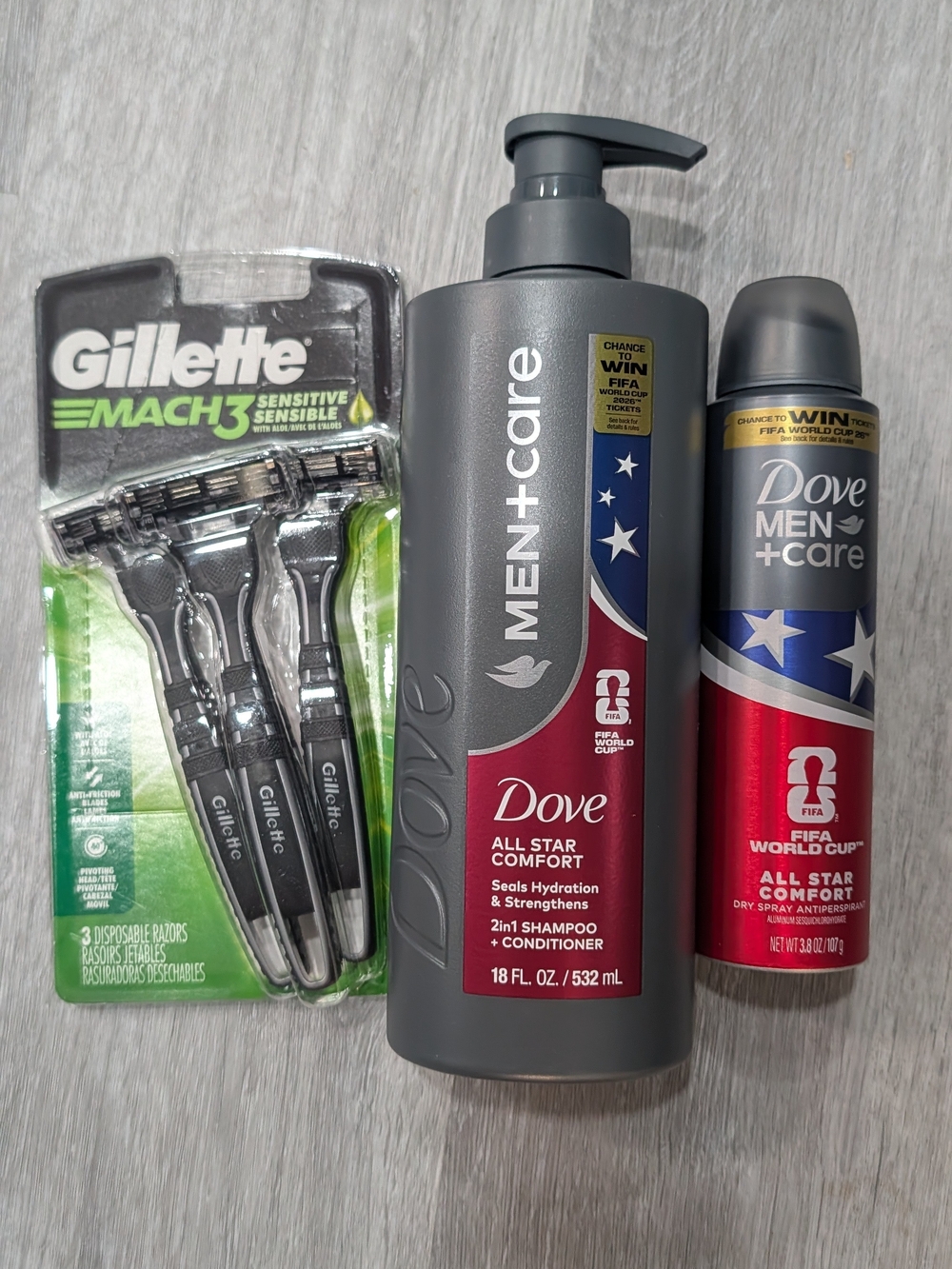 Dove Men+Care All Star Comfort 2n1 Shampoo/Conditioner - Antiperspirant Razors